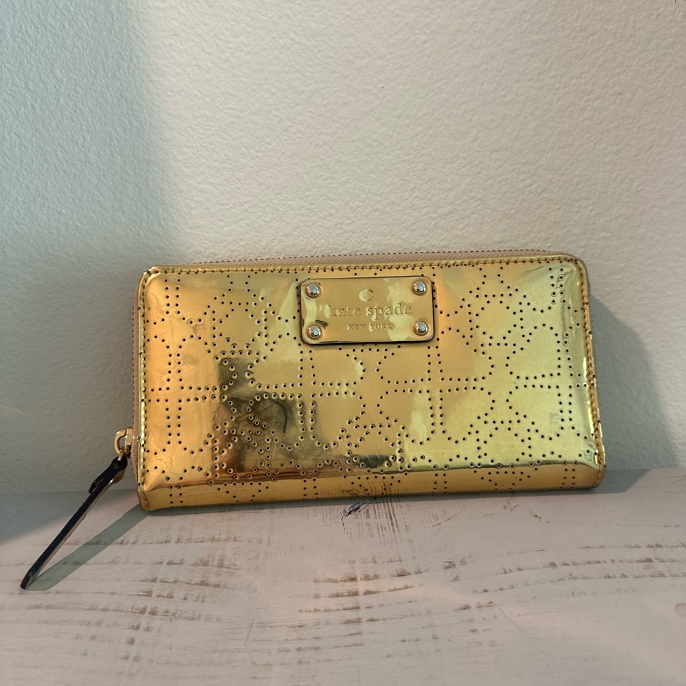 Kate Spade Gold Continental Wallet